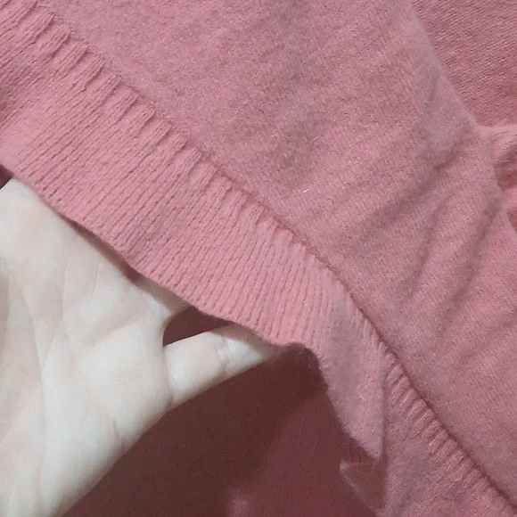 ✨Odille Peach Pink Angora Ruffle Sweater Soft Flirty Cozy Knit Top Fairycore - Picture 4 of 6